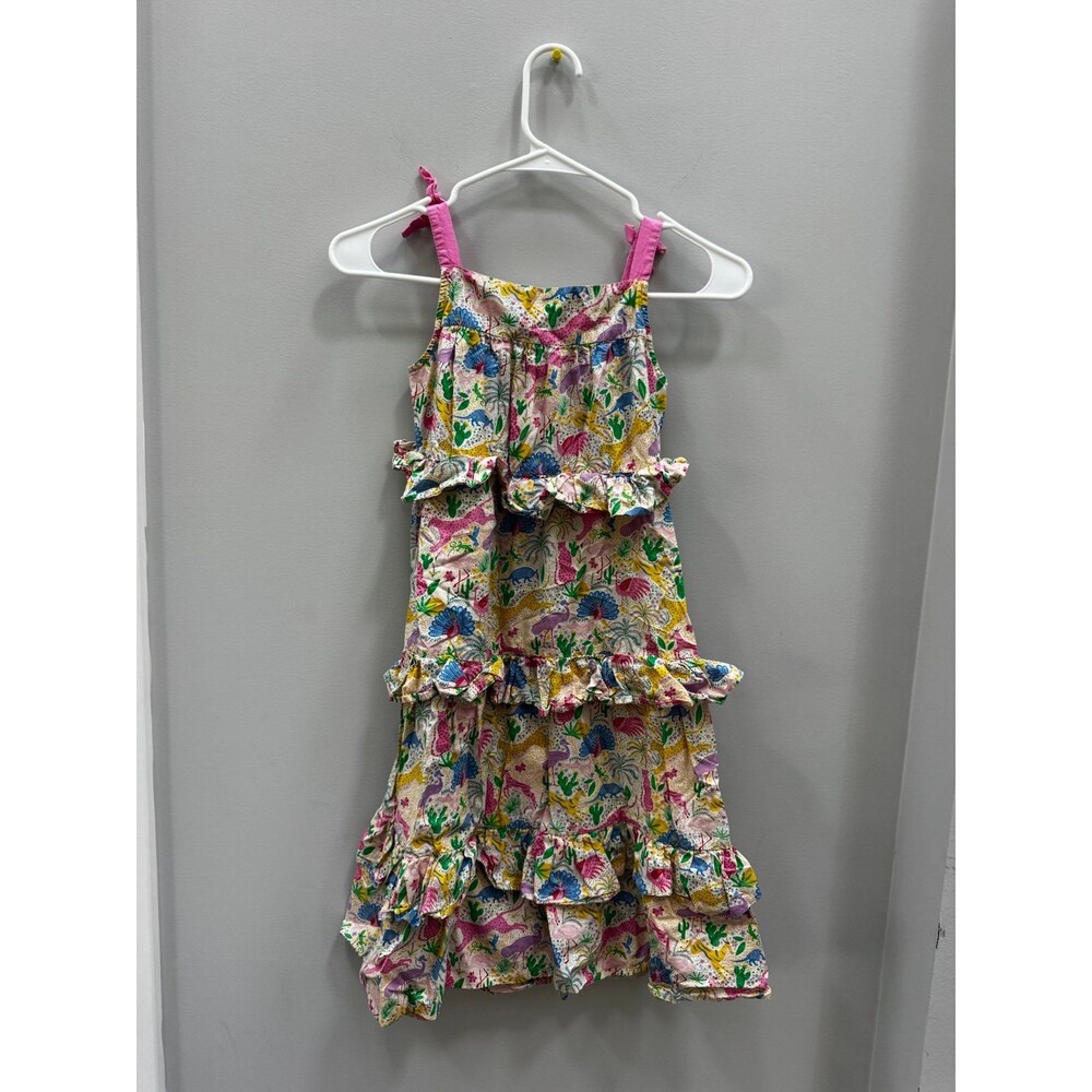 Mini Boden Sun Dress Jungle Tiered 7/8